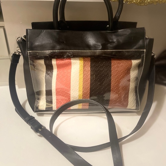 PARFOIS 2018-19FW Bags in great conditions double bag clear and striped - Picture 3 of 16